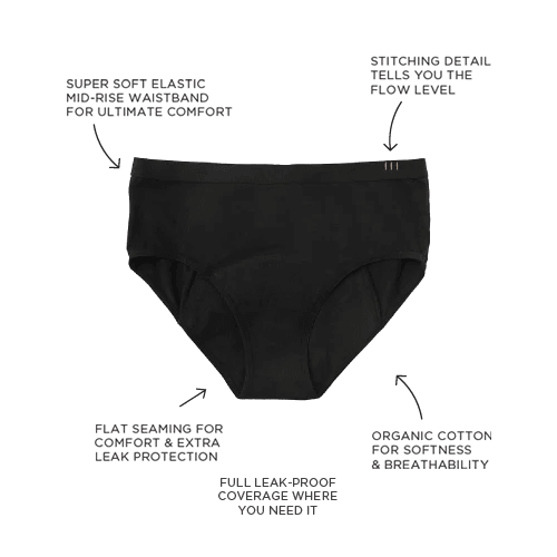 Period and Incontinence Underwear - My Humble Earth Low Rise