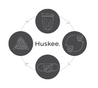 Huskee | Reusable Coffee Cup Charcoal 6oz (177ml) - Earths Tribe